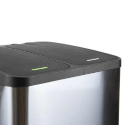 Inconnu (1 Unite) Poubelle Extérieure à 2 Compartiments De 15 Litres, Acier...