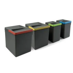 Marque Generique (2 PoUnitebelles 15 L, 2 PoUnitebelles 7 L) Poubelles Pour Tiroir De ...