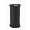 Curver Poubelle à Pédale - 40 L - Aspect Métal - Noir - 184115