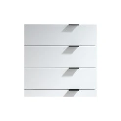 Tousmesmeubles Chiffonnier 5 Tiroirs Laqué Blanc/Métal - ONEL -Pegane Shop 35064 thickbox default