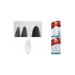 Iron Commander 3M Command Crochet Pour Salle De Bain, Plastique, Blanc ()