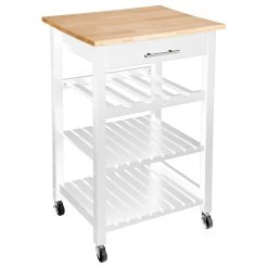 Atmosphera, Createur D'Interieur Desserte De Cuisine Claude - 58 X H. 87,5 Cm - Blanc