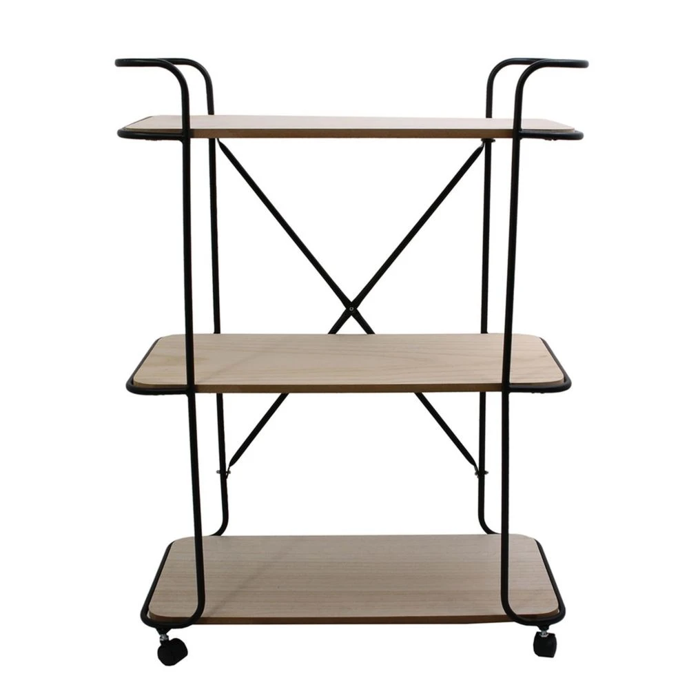 The Home Deco Factory Desserte De Cuisine Industrielle Oscar - L. 60 X H. 83 Cm - Noir 2 The Home Deco Factory Desserte De Cuisine Industrielle Oscar - L. 60 X H. 83 Cm - Noir - Image 2