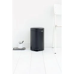 Poubelle Newicon 12 L Noir Mat, Brabantia -Pegane Shop 71od90c w7l sl1500 min