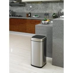 EKO Poubelle à Capteur Perfect 35 L Argenté Mat -Pegane Shop 91cov0vdpyl sl1500 min