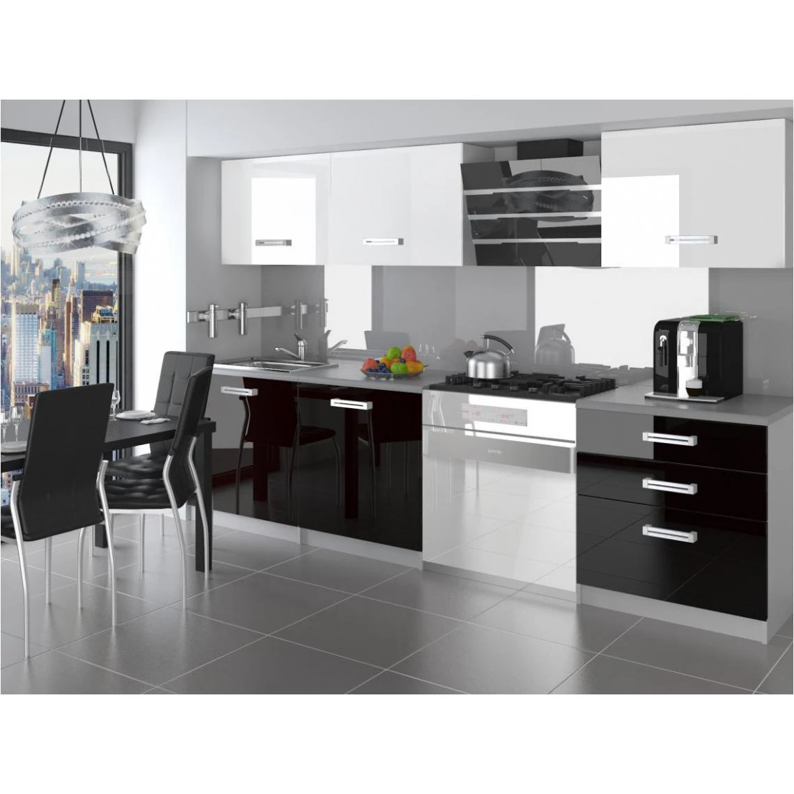 Hucoco ALTO - Cuisine Complète Modulaire Linéaire L 180cm 6 Pcs - Plan De T... 1 Hucoco ALTO - Cuisine Complète Modulaire Linéaire L 180cm 6 Pcs - Plan De T...