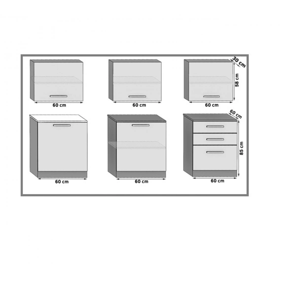 Hucoco ALTO - Cuisine Complète Modulaire Linéaire L 180cm 6 Pcs - Plan De T... 2 Hucoco ALTO - Cuisine Complète Modulaire Linéaire L 180cm 6 Pcs - Plan De T... - Image 2