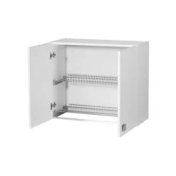 Webmarketpoint Armoire Murale égouttoir De Cuisine En Frêne Blanc Avec 2 Portes Cm ...