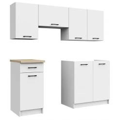 Hucoco ASTRA - Cuisine Complète Linéaire + Modulaire 180cm 5 Pcs - Plan De ...