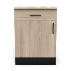 Mezieres BALI CAISSON BAS 1 PORTE 1 TIROIR CHÊNE -Pegane Shop bali caisson bas 1 porte 1 tiroir chne 13777096 38067490 1140x1140