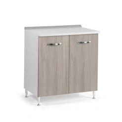 Webmarketpoint Base Pour Cuisine 2 Portes Orme En Bois Mélaminé Cm 80x50xH 85