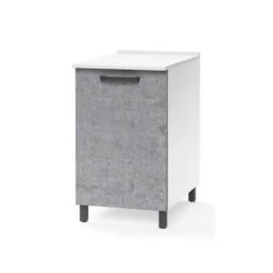 Webmarketpoint Bloc Cuisine Gris Béton 1 Porte Cm 60x50xH 85