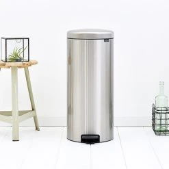Brabantia Poubelle à Pédale NewIcon, 30L - Matt Steel -Pegane Shop brabantia poubelle a pedale 30l matt steel 114380 2