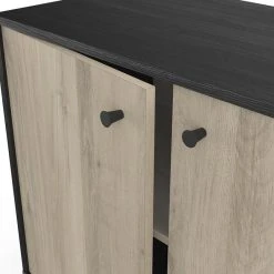 SANS MARQUE Buffet 2 Portes 3 Portes Industriel Arty - Noir -Pegane Shop buffet 2 portes 3 portes industriel arty noir 12411002 33090346 1140x1140