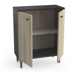 SANS MARQUE Buffet 2 Portes Industriel Arty - Noir -Pegane Shop buffet 2 portes industriel arty noir 11671206 30729590 1140x1140