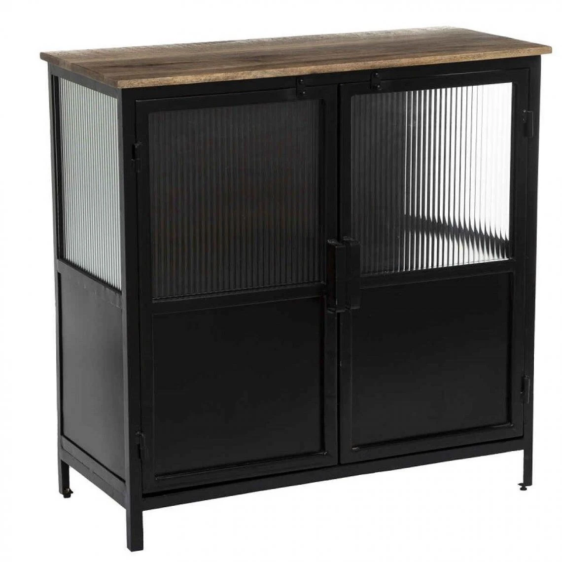 SANS MARQUE Buffet 2 Portes Métal Et Verre Tibo Atmosphera - Noir 1 SANS MARQUE Buffet 2 Portes Métal Et Verre Tibo Atmosphera - Noir