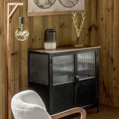 SANS MARQUE Buffet 2 Portes Métal Et Verre Tibo Atmosphera - Noir 6 SANS MARQUE Buffet 2 Portes Métal Et Verre Tibo Atmosphera - Noir -Pegane Shop buffet 2 portes metal et verre tibo atmosphera noir 11157474 29192940 1140x1140