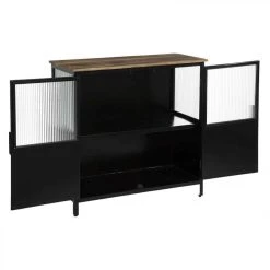 SANS MARQUE Buffet 2 Portes Métal Et Verre Tibo Atmosphera - Noir 7 SANS MARQUE Buffet 2 Portes Métal Et Verre Tibo Atmosphera - Noir -Pegane Shop buffet 2 portes metal et verre tibo atmosphera noir 11157474 29192942 1140x1140