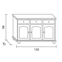 Visiodirect Buffet 3 Portes En Pin Massif Coloris Miel - Longueur 130 X Profondeur... -Pegane Shop buffet 3 portes en pin massif coloris miel longueur 130 x profondeur 42 x hauteur 86 cm 12136660 32225444 1140x1140