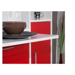 TEMAHOME Buffet De Cuisine LOUISE - Blanc Et Rouge - SYMBIOSIS -Pegane Shop buffet de cuisine 246589