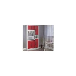 TEMAHOME Buffet De Cuisine LOUISE - Blanc Et Rouge - SYMBIOSIS