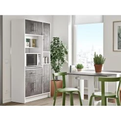 TEMAHOME Buffet De Cuisine LOUISE - Blanc Et Béton - SYMBIOSIS -Pegane Shop buffet de cuisine louise 11348922 29649868 1140x1140