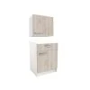 Vente-unique Caissons De Cuisine - 1 Meuble Bas & 1 Meuble Haut - 2 Portes & 1 Tiro...