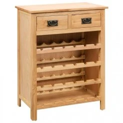 VIDAXL Casier à Bouteilles Bois De Chêne 72 X 32 X 90 Cm - Brun - Armoires ...