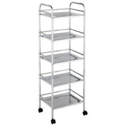 BUT Chariot 5 Tablettes NEO Chromé -Pegane Shop chariot 5 tablettes neo chrome 9157503 23902543 1140x1140