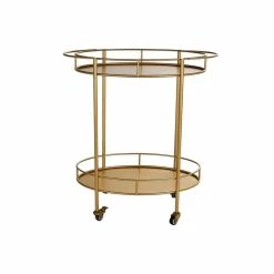 Chariot Multi-usages DKD Home Decor Cuivre Métal Verre (70 X 35 X 78 ...