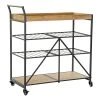 Chariot Multi-usages DKD Home Decor Noir Métal Sapin (83 X 41 X 90 Cm...