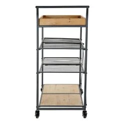 Chariot Multi-usages DKD Home Decor Noir Métal Sapin (83 X 41 X 90 Cm... -Pegane Shop chariot multi usages dkd home decor noir metal sapin 83 x 41 x 90 cm 14108918 39305338 1140x1140