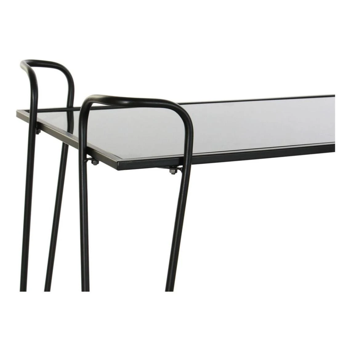 Chariot Multi-usages DKD Home Decor Noir Métal Verre (70 X 34 X 87 Cm... 4 Chariot Multi-usages DKD Home Decor Noir Métal Verre (70 X 34 X 87 Cm... - Image 4