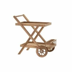 Chariot Multi-usages DKD Home Decor Teck Jardin (70 X 50 X 84 Cm)