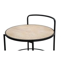 ALTER Chariot Rond En Métal Et Bois, Avec 3 étagères Et Roulettes Pratiqu... -Pegane Shop chariot rond en metal et bois avec 3 etageres et roulettes pratiques couleur noire mesure 415 x 82 x 40 cm 10743888 27979408 1140x1140