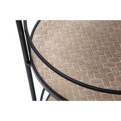 ALTER Chariot Rond En Métal Et Bois, Avec 3 étagères Et Roulettes Pratiqu... -Pegane Shop chariot rond en metal et bois avec 3 etageres et roulettes pratiques couleur noire mesure 415 x 82 x 40 cm 10743888 27979410 1140x1140