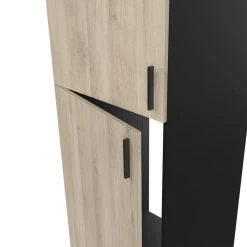 Pegane Colonne De Cuisine 2 Portes Coloris Chêne Kronberg, Noir Mat - Longue... -Pegane Shop colonne de cuisine 2 portes coloris chene kronberg noir mat longueur 60 x hauteur 20690 x profondeur 60 cm 13796964 38146122 1140x1140