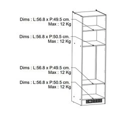 Pegane Colonne De Cuisine 2 Portes Coloris Chêne Kronberg, Noir Mat - Longue... -Pegane Shop colonne de cuisine 2 portes coloris chene kronberg noir mat longueur 60 x hauteur 20690 x profondeur 60 cm 13796964 38146124 1140x1140