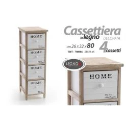 Webmarketpoint Commode 4 Tiroirs Polyvalente Home Cm 26 X 32 X 80 H