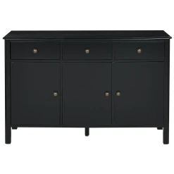 Beliani Commode à 3 Portes Noire OLATE 6 Beliani Commode à 3 Portes Noire OLATE -Pegane Shop commode a 3 portes noire olate 13712626 37826682 1140x1140