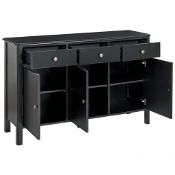 Beliani Commode à 3 Portes Noire OLATE 7 Beliani Commode à 3 Portes Noire OLATE -Pegane Shop commode a 3 portes noire olate 13712626 37826684 1140x1140