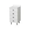 Webmarketpoint Commode à 4 Tiroirs En Bois Mélaminé Frêne Blanc 40x50xh.83,5 Cm