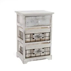 Webmarketpoint Commode Blanche à La Maison Avec Des Paniers