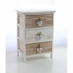 Webmarketpoint Commode En Bois Blanc Shabby Bicolore