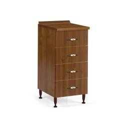 Webmarketpoint Commode Pour Cuisine Bois Mélaminé 4 Tiroirs Noyer Antique Cm H 85x5...