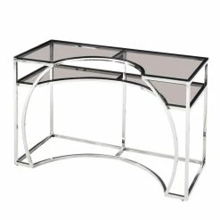 Console DKD Home Decor Argent Verre Acier (120 X 50 X 75 Cm)