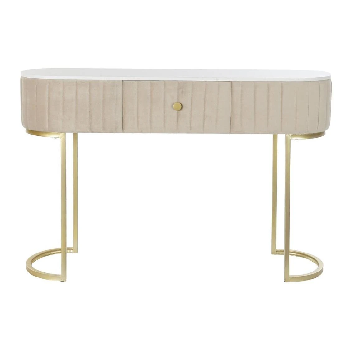 Console DKD Home Decor Beige Doré Marbre (120 X 35 X 80 Cm) 5 Console DKD Home Decor Beige Doré Marbre (120 X 35 X 80 Cm) - Image 5