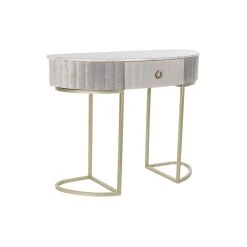 Console DKD Home Decor Beige Doré Marbre PU (100 X 40 X 76 Cm)