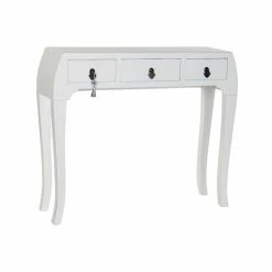 Console DKD Home Decor Blanc Argent Sapin Bois MDF (96 X 26 X 80 Cm)
