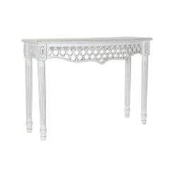 Console DKD Home Decor Blanc Bois De Manguier (108 X 38 X 77 Cm)
